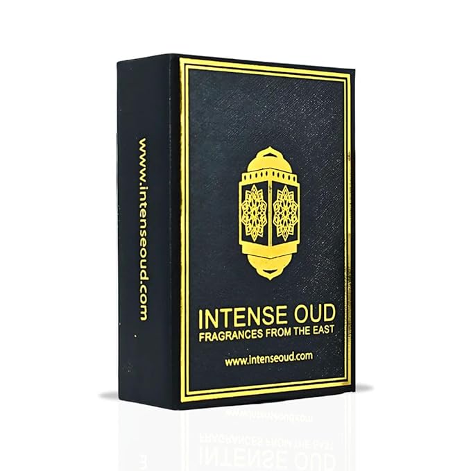 INTENSE OUD Dark Oud Ispahan Long Lasting Arabian Perfume Oils for Women 12ML (0.40 OZ) Bold Fragrance Oil With Rose, Saffron & Oud Notes – Premium Concentrated Perfume Oil in Black Gift Box