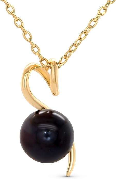 TRYNDI Real Tahitian Black Pearl Necklace Gifts for Women - Larger 11-12mm Luxury Pearl, Gifts For Wife Christmas - Valentines Soulmate Necklace For Women