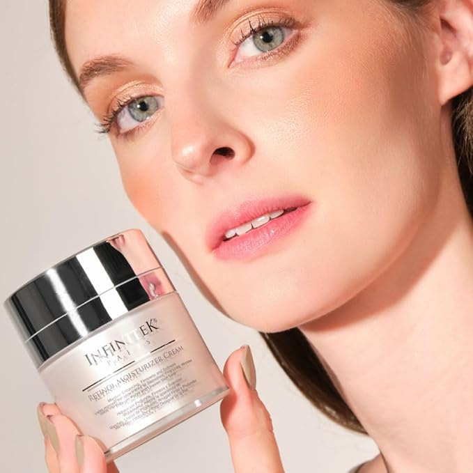 Infinitek Paris Retinol Face Moisturizer Night Cream - Premium Skin Care with Collagen & Vitamin E. Advanced Anti-Aging and Antioxidant Face Cream. Vitamin Enriched Moisturizer for Radiant Skin