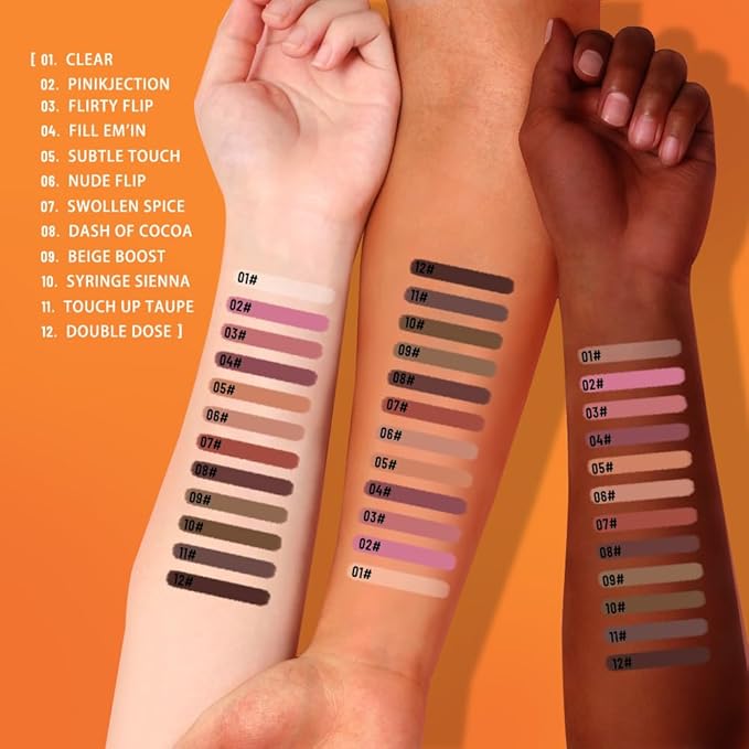 Matte Lip Liner Pencil for Shaping Lips, Retractable Creamy Brown Crayon LipLiner Pencil, Long Lasting Waterproof Lipstick Lip Liner Makeup, Vegan Beauty 11#