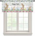 Easter Sheer Valances for Windows 60"x18", Light Filtering Kitchen Curtains by Unknown