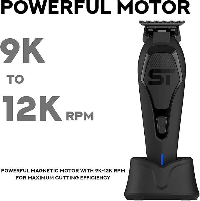 Supreme Trimmer Darkstar 72 Trimmer with Magnetic Vector Motor | 180 Min Run Time, 9000 RPM Barber Hair Trimmer | Low Noise, Professional Beard Trimmer DLC Blades | ST700