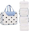 Bosidu Hanging Travel Toiletry Bag,Large Capacity Cosmetic Travel Toiletry Organizer for Women with 4 Compartments & 1 Sturdy Hook,Perfect for Travel/Daily Use/Christmas