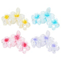 Ondder 4 Pcs Flower Hair Clips for Women 4.5 Inch Claw Clips Large Matte Hair Clips for Thick Hair Non Slip Strong Hold Big Hair Clips for Girls Jaw Hair Clips Hair Accessories for Women Girls