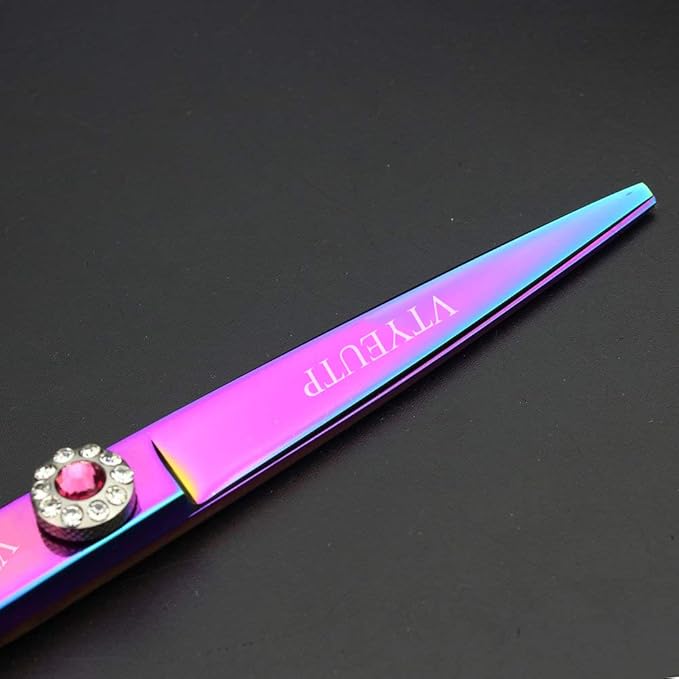 Professional 6.0 Inch Rainbow color Dragon Handle 440C Salon Hair Cutting Shear Thinning scissors, Perfect for Barber Stylist and Home Use(Cutting scissors)