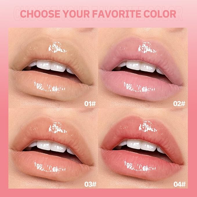 Color-Changing Lip Balm, Moisturizing Hydrating Tinted Lip Balm for Dry Lips, Long-Lasting Nourishing Lipstick, Glossy Lip Tint, Lip Care for Smooth, Soft Lips.4#