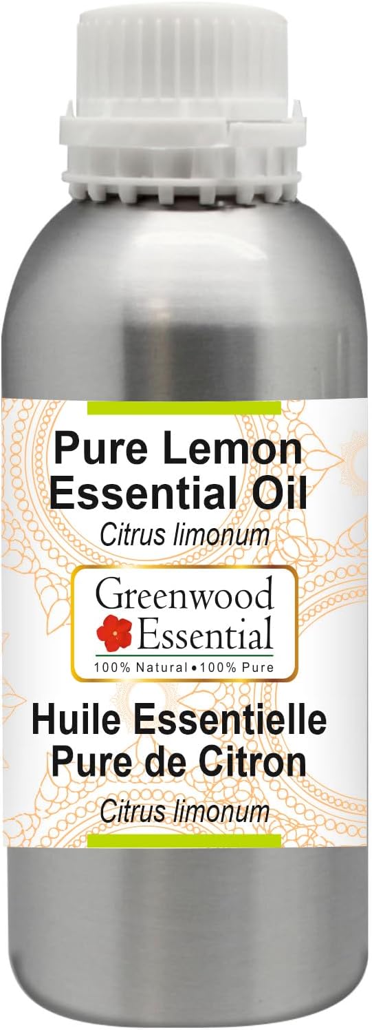 Greenwood Essential Pure Lemon Essential Oil (Citrus limonum) Steam Distilled 1250ml (42.2 oz)