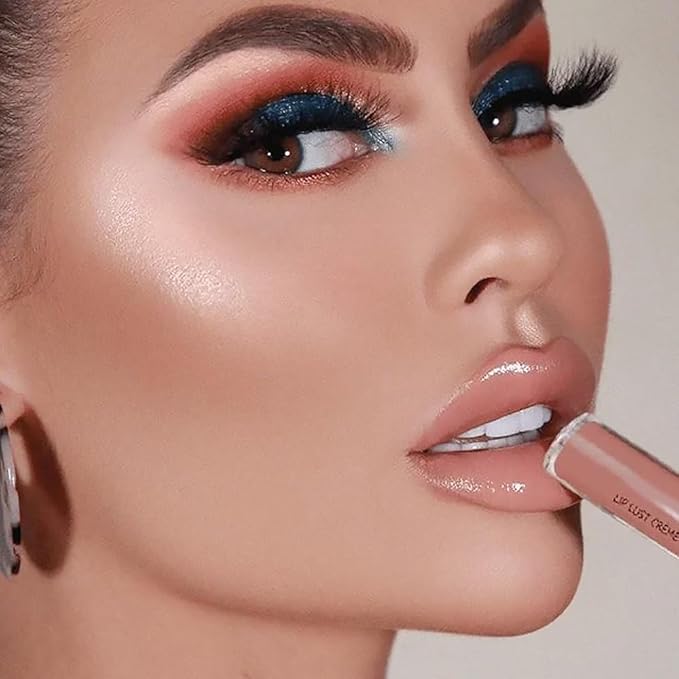 12 Color Cream Lip Gloss Lipstick Portable,Upgraded Waterproof Long-Lasting Moisturizing Lip Lipsticks for Daily Use,Non-Stick to Cup Natural Lipsticks for Home Travel Women (4)