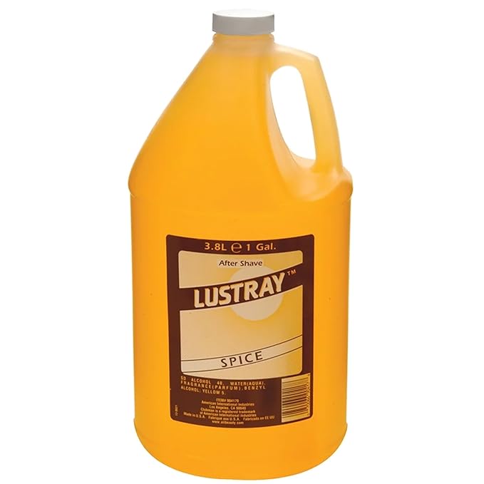 Clubman Lustray Spice After Shave - Classic Refreshing Scent Aftershave for Men, Barbershop & Home Use Splash, 1 Gallon