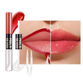 Vivid Coral Peel off Lip Stain Lip Oil Dual Ended Combo Set with Tweezer, 2 in 1 Lips Liner Stain Oil Long Lasting Waterproof, High Pigmented Flawless Lips Tint Stick Not Faded Vegan & Cruelty-free