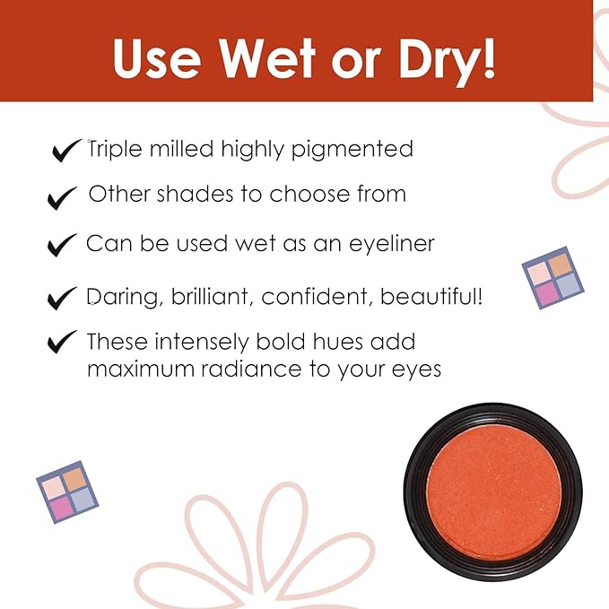 Vera Moore Eyeshadow, Highly Pigmented Eyeshades and Textures, Provide Bold and Lasting Looks, Suitable for Any Event, Easily Blendable Eye Makeup in Multiple Shades. (Spice)