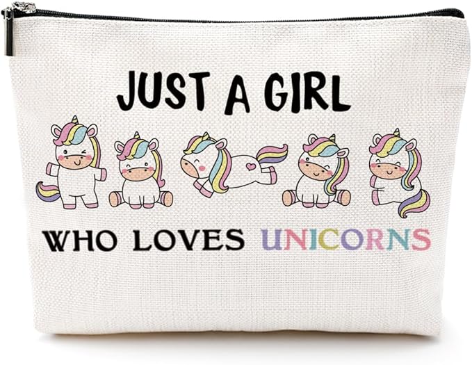 Unicorn Gifts Makeup Bag Stuff Unicorn Cosmetic Bag Toiletry Bag Zipper Pouch for Women Girls Female Sister Daughter Friend Lover Birthday Graduation Friendship