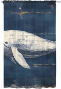 Sheer Curtains 84 Inches Long, Ocean Vintage Whale Semi Sheer Curtains Light by Unknown