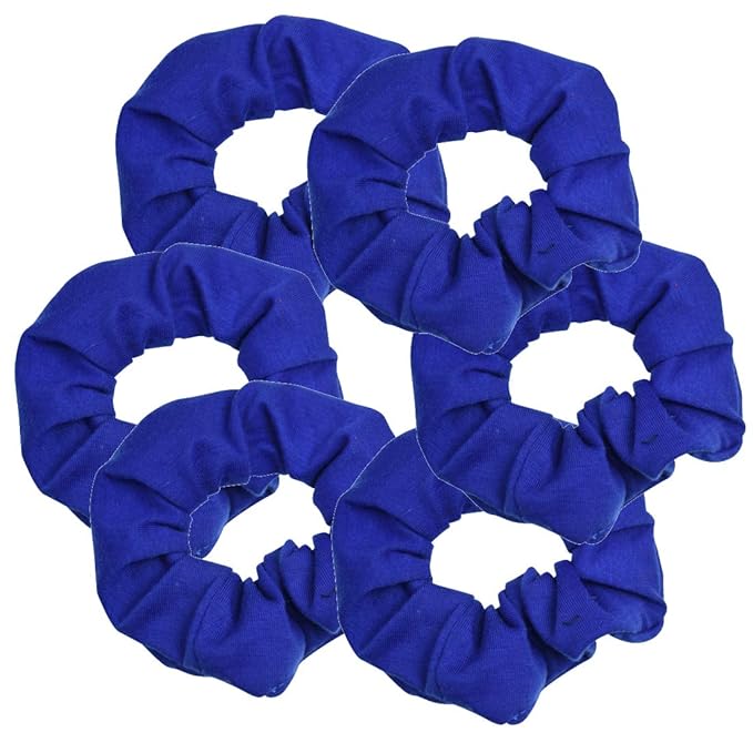 Large Solid Scrunchie - Set of 6-Royal