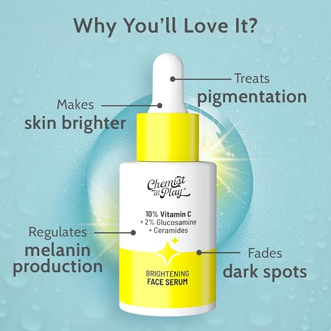 Chemist At Play Vitamin C Face Serum | Lightweight Daily Serum for Skin Care Routine | 30ml