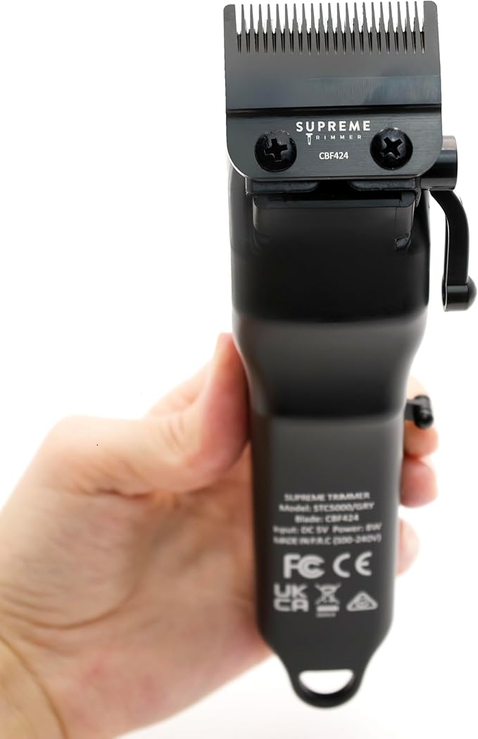 Supreme Trimmer 3-in-1 Barber Bundle | Pro Clipper Lite, T-Shaper Trimmer & Crunch Foil Shaver | Professional Beard Trimmer Men’s Hair Clipper Kit | Black