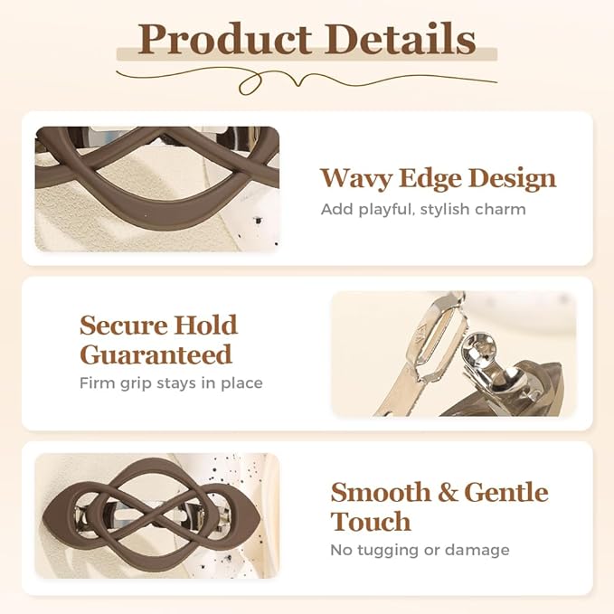 4 Pack Vintage French Barrette Hair Clips, 2025 New Hair Accessories for Women, Strong Hold No Slip Styling (Beige)