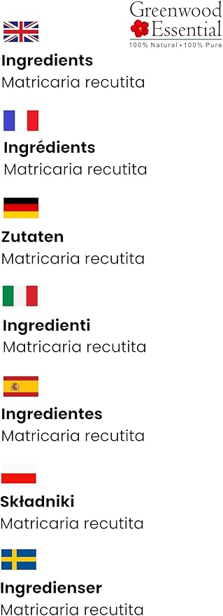 Greenwood Essential Pure German Chamomile Essential Oil (Matricaria recutita) Steam Distilled 5ml (0.16 oz)
