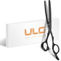 ULG Seamless Thinning Scissors – Professional Stainless Steel, Teflon Coated, Ergonomic Offset Handles, Precision Serrated Blades for Natural Hair Thinning and Layering, Ideal for Stylists and Barbers