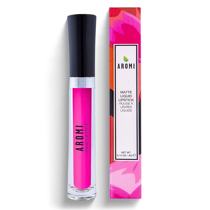 Aromi Neon Magenta Liquid Lipstick | Bright, Hot Pink Lip Color for Women, Vegan, Long-lasting, Long Wear (Electric Orchid)