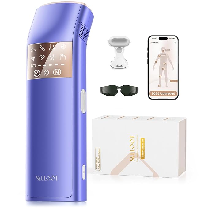 IPL Laser Hair Removal for Women and Men, 25J Triple-Pulse Permanent Hair Removal Device for Ingrown Hair, 37°F Painless Sapphire Ice Cooling Hair Removal for Legs, Armpits, Face, Bikini, Underarms