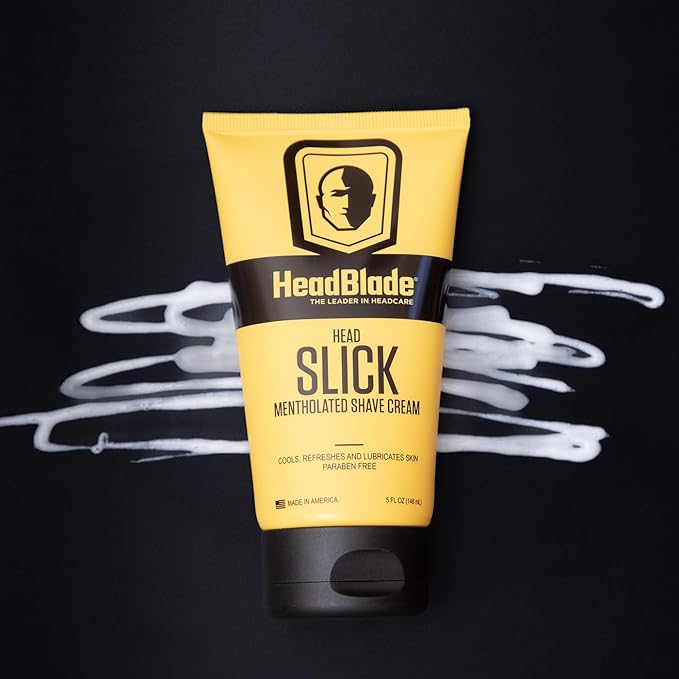 HeadBlade HeadSlick Men's Head & Skull Shaving Cream | No more Nick, Cuts, or Razor Burns | 5 oz (3 Pack)