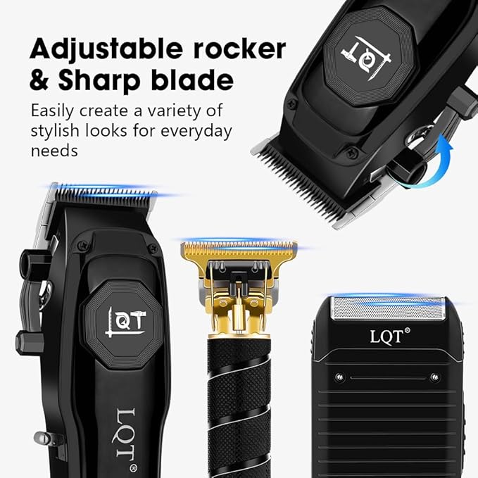Hair Clippers for Men,3 In1 Cordless Beard Trimmer Electric Shavers,T-Blade Barber Clippers and Trimmer Set,Electric Hair Cut Machines,Men’s Grooming Kit for Gifts,for Home, Barber