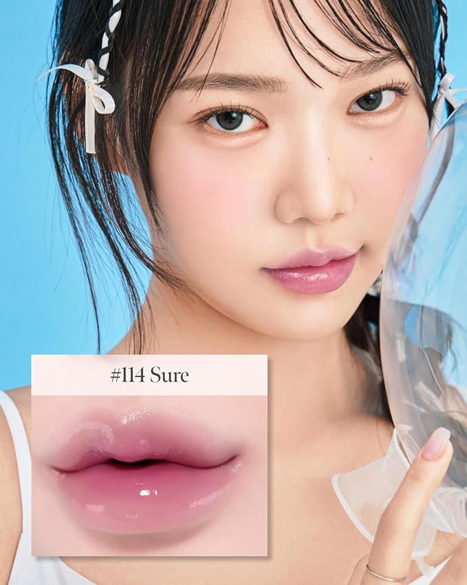 CORLAHAZE Glow Lock Jelly Tint 114 Sure 4g, Hydrating Jelly Glow Lip Stain, Glass-Like Shine Lip Gloss, Long-Lasting Color, Moisturizing Lip Enhancer, Collectible Lock-Shaped Design, Korean Makeup