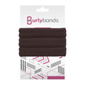 Burlybands Large Hair Ties for Thick, Heavy or Curly Hair - Non-Slip, Non-Damage, Seamless Women's Ponytail Scrunchies - Brown, 3 Pcs