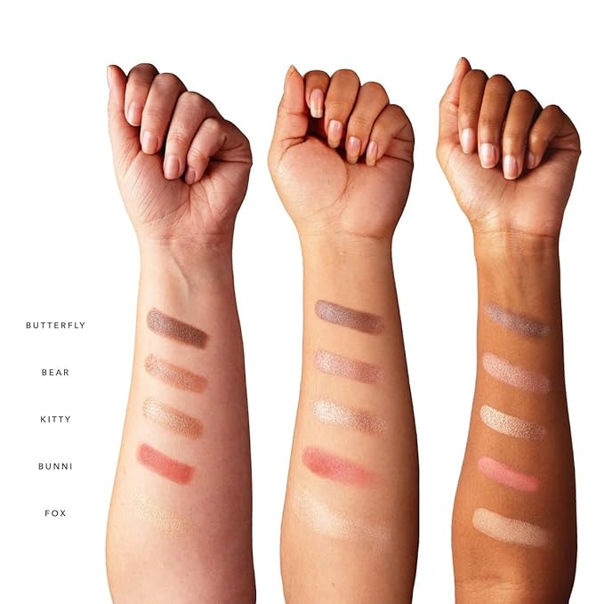 100% PURE Better Naked Makeup Palette All in One Compact 3 Eyeshadow, Blush, Face Highlighter, Fruit Pigmented Natural Nude Neutral Look for All Skin Types - Vegan (Soft Rose, Taupe, Beige Tones)