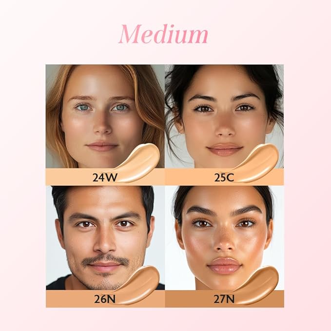 milktouch Cushion Foundation, 24H Flawless Skin, Radiant Shine, No Oxidation, Long-Lasting, Non-Creasing, 60% Hydrating Skincare Infused Korean, Stocking Stuffers, Christmas Gifts (26N Latte)