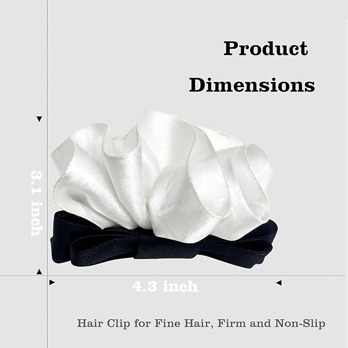 Banana Clip for Women Girl Accessories Flower No Crease Thin Curly Fine Long Hair Claw Clips Decorations Ponytail non Slip Snap Hair Clips