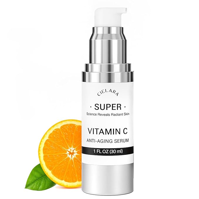 Super Vitamin C for Women, 20% Vit C Anti Aging & Wrinkle Retinol Face Serum With Hyaluronic Acid, Vitamin E, Caffeine, Peptides For Face Fine Lines Wrinkle Dark Spots Brightening -1 Fl Oz