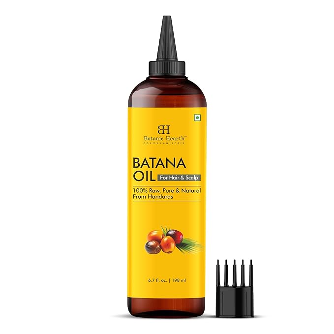 Botanic Hearth Batana Oil for Hair & Scalp – 100% Raw, Pure & Natural from Honduras, Nourishing Hair Growth & Scalp Care Oil – 6.7 fl oz / 198 ml