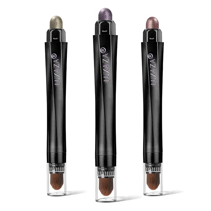 3PCS Cream Eyeshadow Sticks, Matte & Neutral Eye Shadow Makeup Pencil, Eye Brightener Highlighter, Waterproof & Long Lasting Shadow Stick & Eyeliner Set