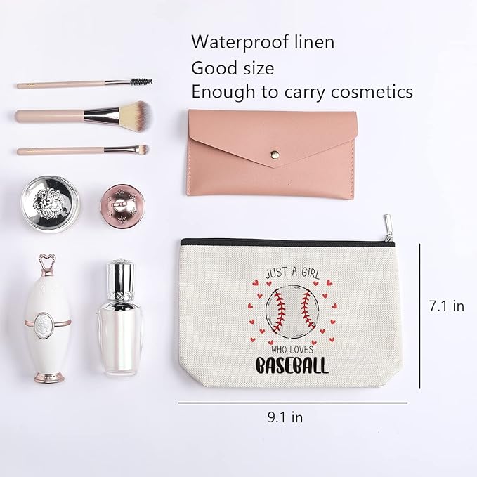 Baseball Bag Baseball Stuff Funny Gifts for Women Sports Lover Gift Makeup Bag Birthday Christmas Gifts for Her Female Sister Friends BFF Bestie