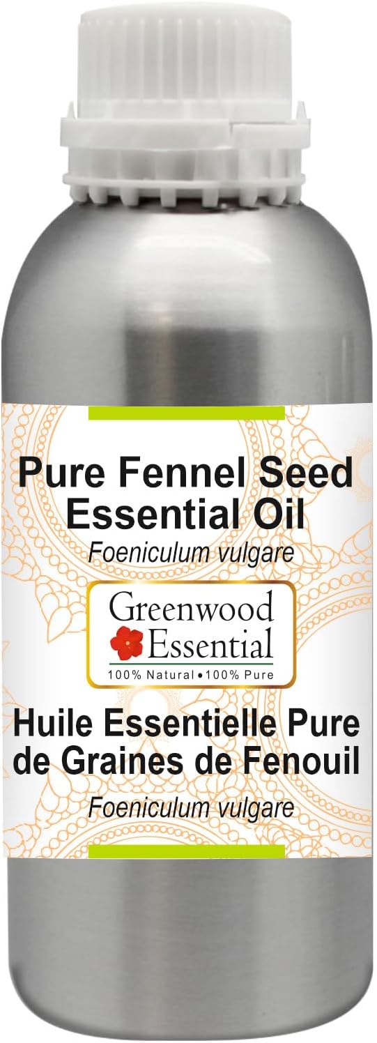 Greenwood Essential Pure Fennel Seed Essential Oil (Foeniculum vulgare) Steam Distilled 300ml (10.1 oz)