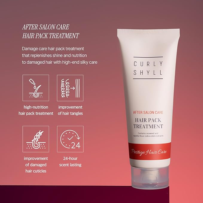 CURLYSHYLL After Salon Care Hair Pack Treatment | Deep Moisture & Care | Seaweed & Botanical Oils | Damaged Hair Treatment | 250ml