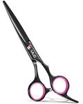 ULG Hair Cutting Scissors, Professional Hair Scissors 6.5 inch Right-Hand Razor Edge Barber Shears Salon Hair Cutting Shears Made of Japanese Stainless Steel, Hand Sharpened Black