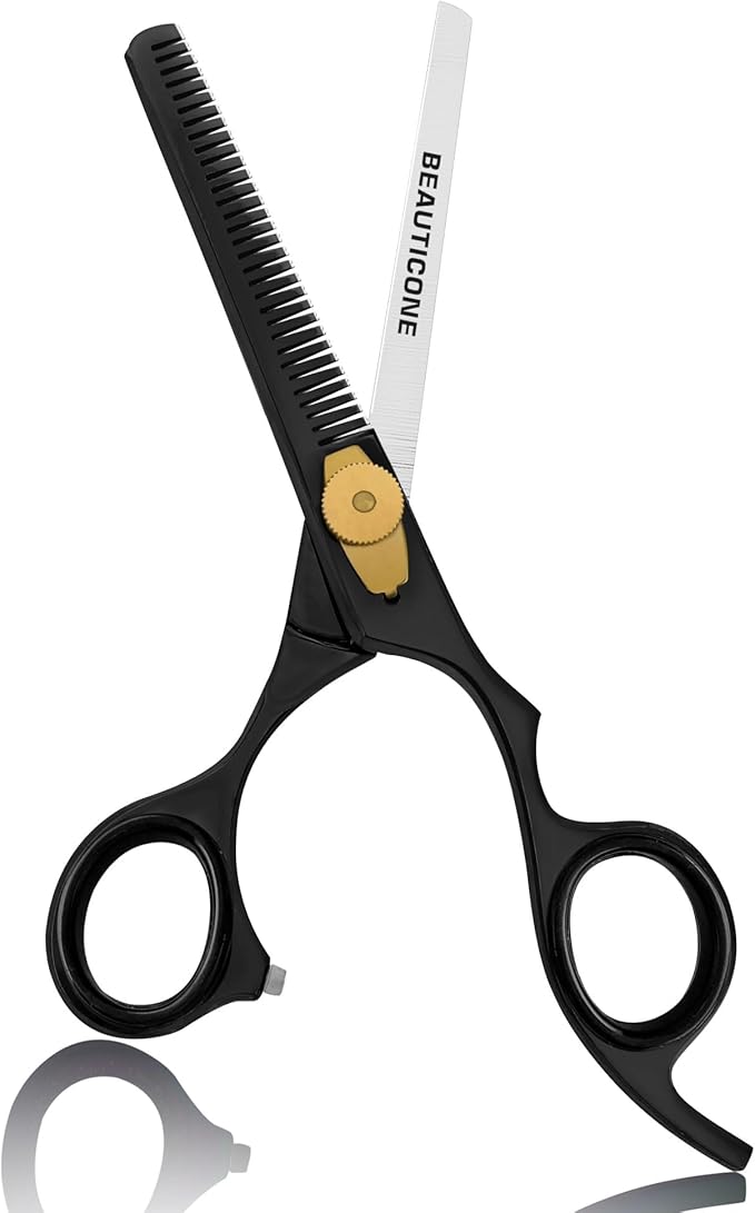 BEAUTICONE Thinning Shears for Hair Cutting, Professional Barber Hair Scissors, texturizing shears for Women/Men Trimming, Salon, Hair Layering scissor, Stainless Steel
