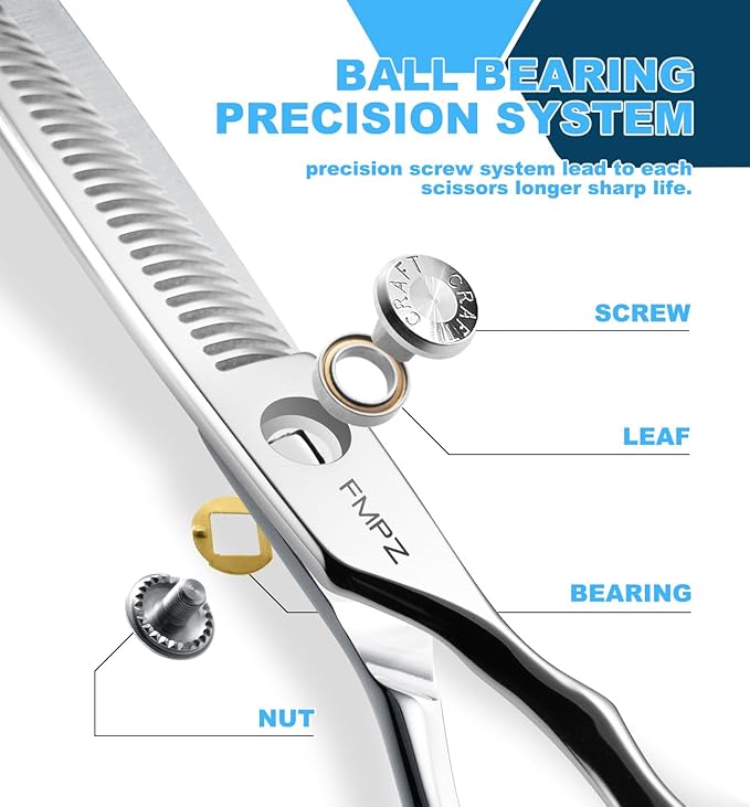 Professional Hair Thinning Shears Hair Cutting Texturizing Teeth Scissors - 6" Right Hand HIGH-END Extremely Sharp Scissors 440C Stainless Steel for Salon Home Stylists