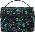 Goth Makeup Bag, Gothic Skull Makeup Organizer Bags Toiletry Bag Box Travel Cosmetic Bag Make Up Train Case for Women Teen Girl Ladies