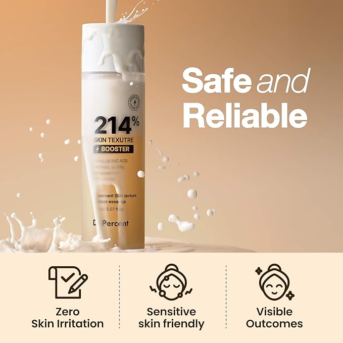 Skin Texture Booster 214% Essence – Deep Hydration, Glass Skin, Triple Hyaluronic Acid, Collagen & Retinol, Lightweight & Non-Sticky, Visibly Plumping Effect, Korean Skincare, 5.07 fl oz