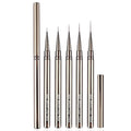 WOKOTO 5Pcs Liner Nail Art Brushes For Acrylic Nails Liner Brushes For Nails Champagne Handles Mix-Size 6mm 9mm 12mm 15mm 18mm Liner Nail Brushes Kit Thin Detail Nail Polish Detail Brushes Set