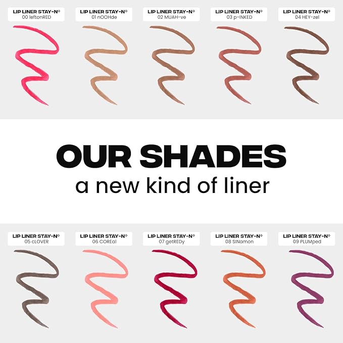 Sacheu Lip Liner STAY-N Peel Off Lip Stain — Long Lasting Matte Lip Tattoo Transfer Proof Lipstain Infused with Hyaluronic Acid & Vitamin E for All Skin Types — Vegan & Cruelty-Free, nOOHde
