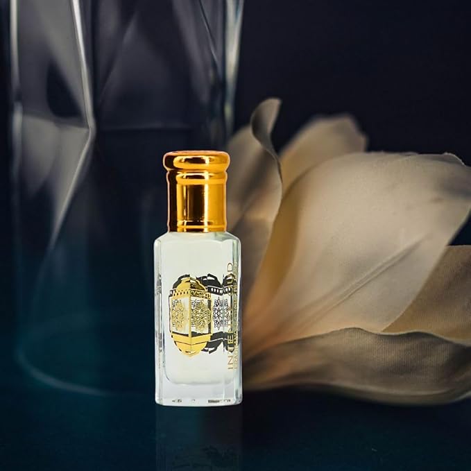 INTENSE OUD Khashab Al Sandal Long Lasting Arabian Perfume Oils for Women 12ML (0.40 OZ) Fragrance Oil with Cardamom, Violet, Sandalwood & Coconut - Concentrated Perfume Oil in Black Gift Box