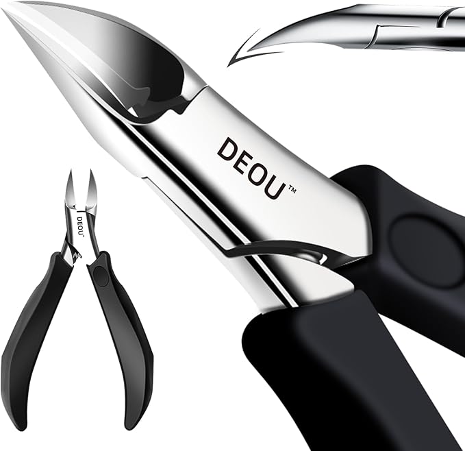 DEOU Toenail Clippers Blade for Ingrown and Thick Nails Stainless Steel Pedicure Tools at Home ingrown toenail Treatment Professional Podiatrist Nail Clippers with Upgraded Handle (Eagle Beak Pliers)