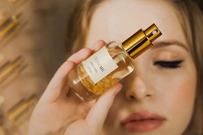 DefineMe Citrine Crystal Infused Natural Perfume Mist, Sofia Isabel Scent, 0.95 FL OZ