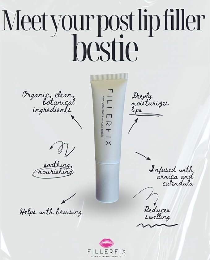 Organic Lip Filler Aftercare – Healing Lip Serum with Arnica, Calendula & Frankincense – Innovative Cooling Ceramic Tip – Soothes, Nourishes & Hydrates – Made in USA – Featured on CBS