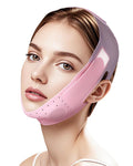 V-Line Sculpting Face Mask – Silicone Chin Strap for Jawline Tightening & Double Chin Reduction (23-27 Inches) (Sakura Pink)